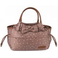 bolsa de mama dotty marron
