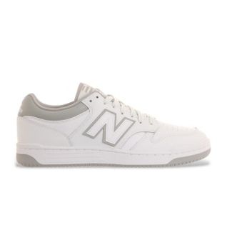 New Balance para hombre. BB480LV1 Zapatillas de Piel 480 blanco (39.5), Plano, Cordones, Casual