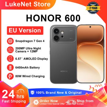 Teléfono Inteligente HONOR 600 5G Versión EU, Cámara Ultra Nocturna con IA de 200MP, 6400mAh, Snapdragon 7 Gen4, Botón IA, Pantalla AMOLED de 6.57'', Supercarga de 80W
