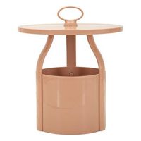 mesa contenedor de pp rosa o 44x44 cm