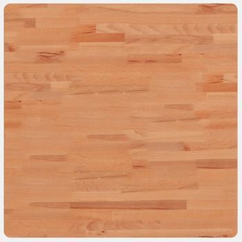Tablero De Mesa Cuadrado De Madera Maciza De Haya 70x70x2,5 Cm Vidaxl