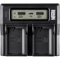 cargador de baterias newell dc-lcd para sony np-fz100 doble canal lcd usb