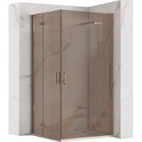 cabina de ducha rea hugo double 80x100 brush copper
