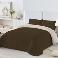 naturals - edredon nordico reversible bicolor - cama 135150 - marronvainilla