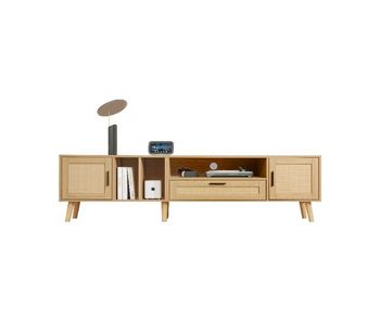 Mueble tv 180cm de panel de partículas con 2 puertas y 1 cajón,madera