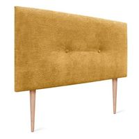 dhome cabecero de pana liso con botones 90x105 con patas camas 8090 - mostaza