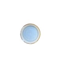 plato de postre azul en porcelana 215x215x14cm - lote de 6