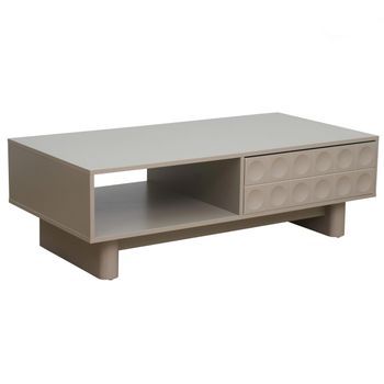 Mesa De Centro Rectangular L120 Cm Beige, Octave - Oviala