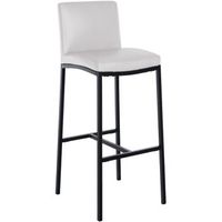 taburete de bar freeport simil cuero blanco 47x43x111 cm clp