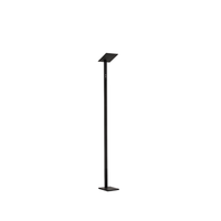 lampara de pie led quadra negra de metal h180 cm perenz