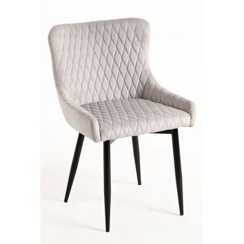 Pack 4 Sillas Sanda Terciopelo De Terciopelo 88*52*40 Cm - Gris