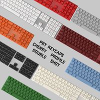 teclas pbt teclas wob blancas y rosas doble disparo 126 teclas diseno iso alice perfil de cereza para teclado mecanico cherry mx