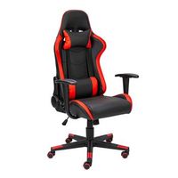 silla gaming negra y roja blink con reposapies  silla de escritorio negra y roja tapizada en simil piel