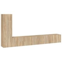 set de 3 uds muebles tv  mueble de salon  armario tv madera contrachapada roble sonoma
