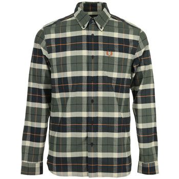 Fred Perry Camisa manga larga Field Green para hombre