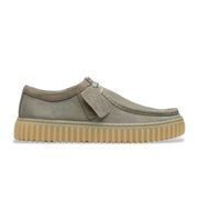 clarks para hombre 26184642 zapatos de piel torhill verde 415 plano ante cordones casual
