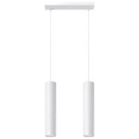 lampara de techo blanco acero alt 90 cm