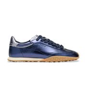 hoff para mujer 22561014 zapatillas de piel bridge metallics azul 38 plano cordones casual