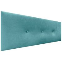 dhome cabecero de terciopelo liso con botones 150x60 camas 150160 - turquesa