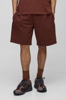 pantalon corto basico oversize de largo medio brown
