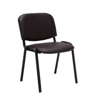 silla de visita sentada tapizada en sintetico marron bur10071