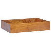 lavabo de madera maciza de teca 50x35x10 cm vidaxl