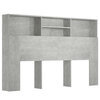 Mueble Cabecero Cama | Panel De Cabecera Gris Hormigón 160x19x103,5 Cm
