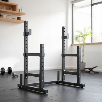 Soporte Barra Pesas Sportnow Acero, 110x91x145 Cm, Negro