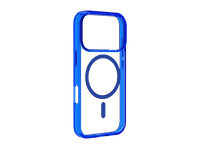 funda movil - cellularline iconic mag para iphone 17 pro ultrarresistente magsafe azul y transparente