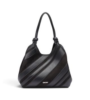 DKNY para mujer. R63AME49 Bolso Paula Mediano negro (OSFA), Casual, Poliuretano