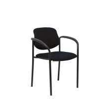piqueras y crespo villalgordo silla fija similpiel negro chasis con brazos negro