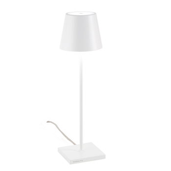Lámpara De Mesa Led Poldina Blanca Regulable Con Cable De 230 V, 11 X 38 Cm - Diseño Moderno En Aluminio