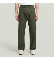 g-star para hombre d26126-d752-b575 pantalon pleated chino relaxed verde 3436 casual algodon