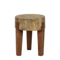 taburete de madera oscura