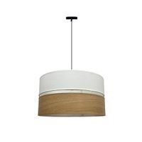 lampara de techo madera clara y blanco 1 luz