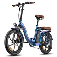 bicicleta electrica fafrees f20 pro - motor 250w bateria 36v20ah  neumaticos de 20 frenos de disco mecanicos - aurora azul