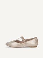 caprice slipper gold made of leather with block heel size 37