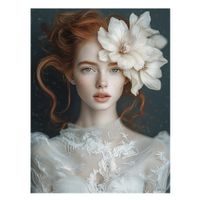 cuadro mujer con flores alu dibond 15x20