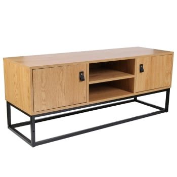 Mueble Tv de Madera 2 Puertas 1 Balda HOME DECO FACTORY 117x39x48 cm