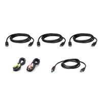 kit de cable kvm aten 2l-7d02udpx6 displayport triple pantalla usb 18 m negro