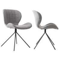 2 sillas de diseno en tejido de lana gris