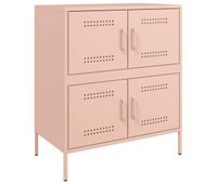 vidaxl aparador de acero rosa 68x39x79 cm