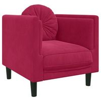 sillon con cojin terciopelo rojo tinto