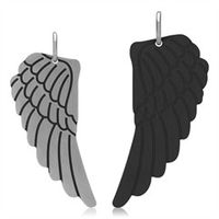 colgante para pareja alas de angel acero inoxidable
