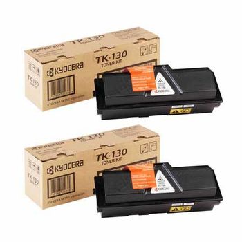 Original Multipack Kyocera FS-1300D Printer Toner Cartridges (2 Pack) -TK130