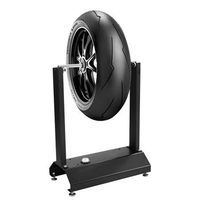 equilibradora de ruedas de moto portatil con conos regulables negro
