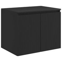 mueble de bano montado en la pared negro 625 x 445 x 50 cm vidaxl