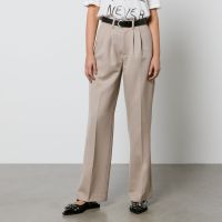 anine bing carrie wool-twill wide-leg trousers - w42