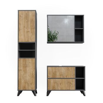 Conjunto De Muebles De Baño Leano 80 Cm, Juego 3 Vicco
