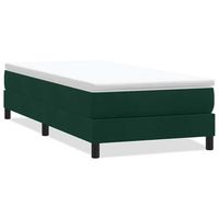 cama box spring sin colchon terciopelo verde oscuro 90x210 cm vidaxl